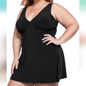 NEW Aqua Green one piece dress swimsuit